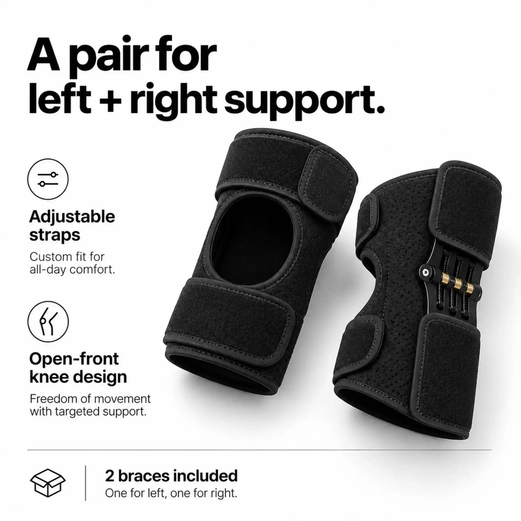 Spring-Assisted Knee Support Brace | Buy 1 Get 1 Free