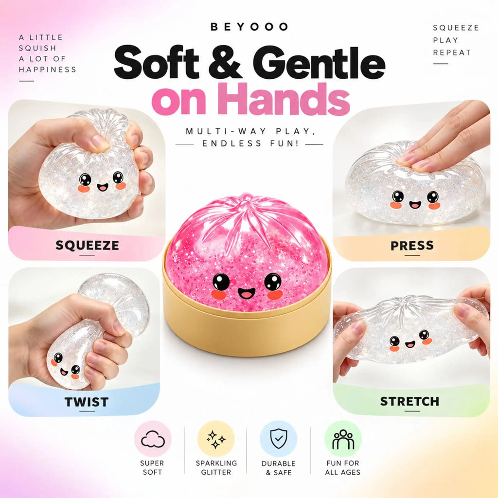 Sparkling Dumpling Squishy Ball — Squeeze, Play, Repeat