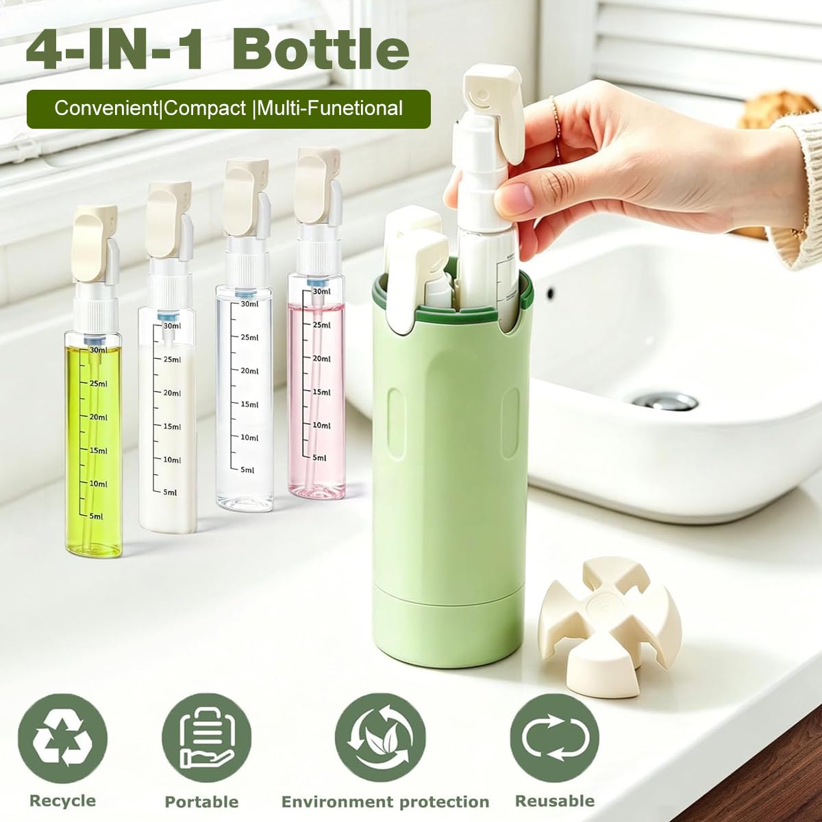 4-in-1 Leakproof Travel Bottle Kit