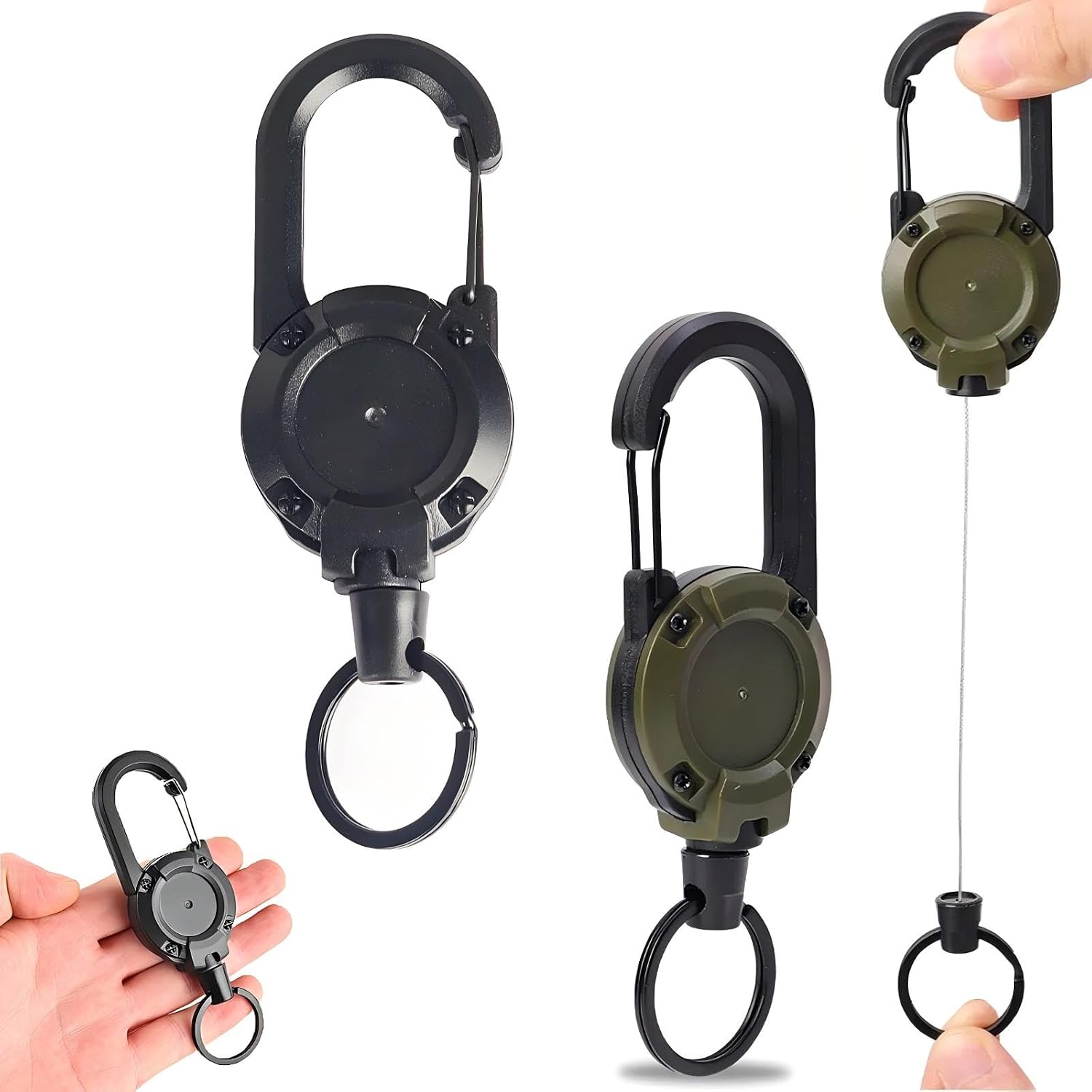 Retractable Badge Reel Keychain