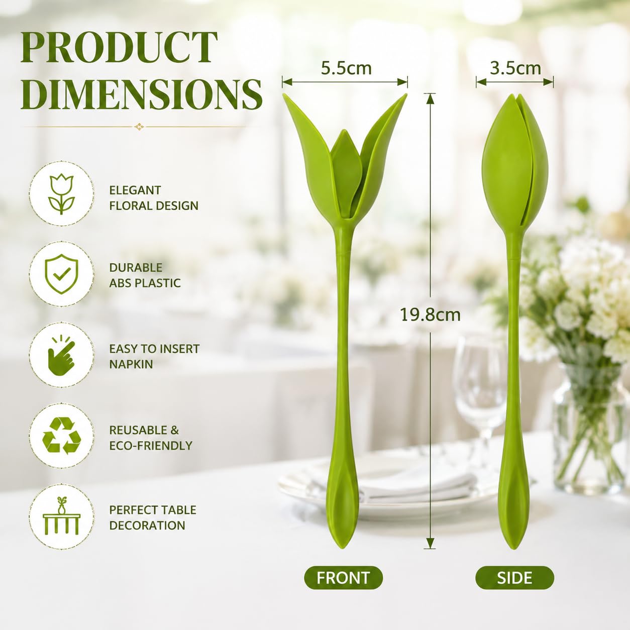 Rose Bud Napkin Holder Set