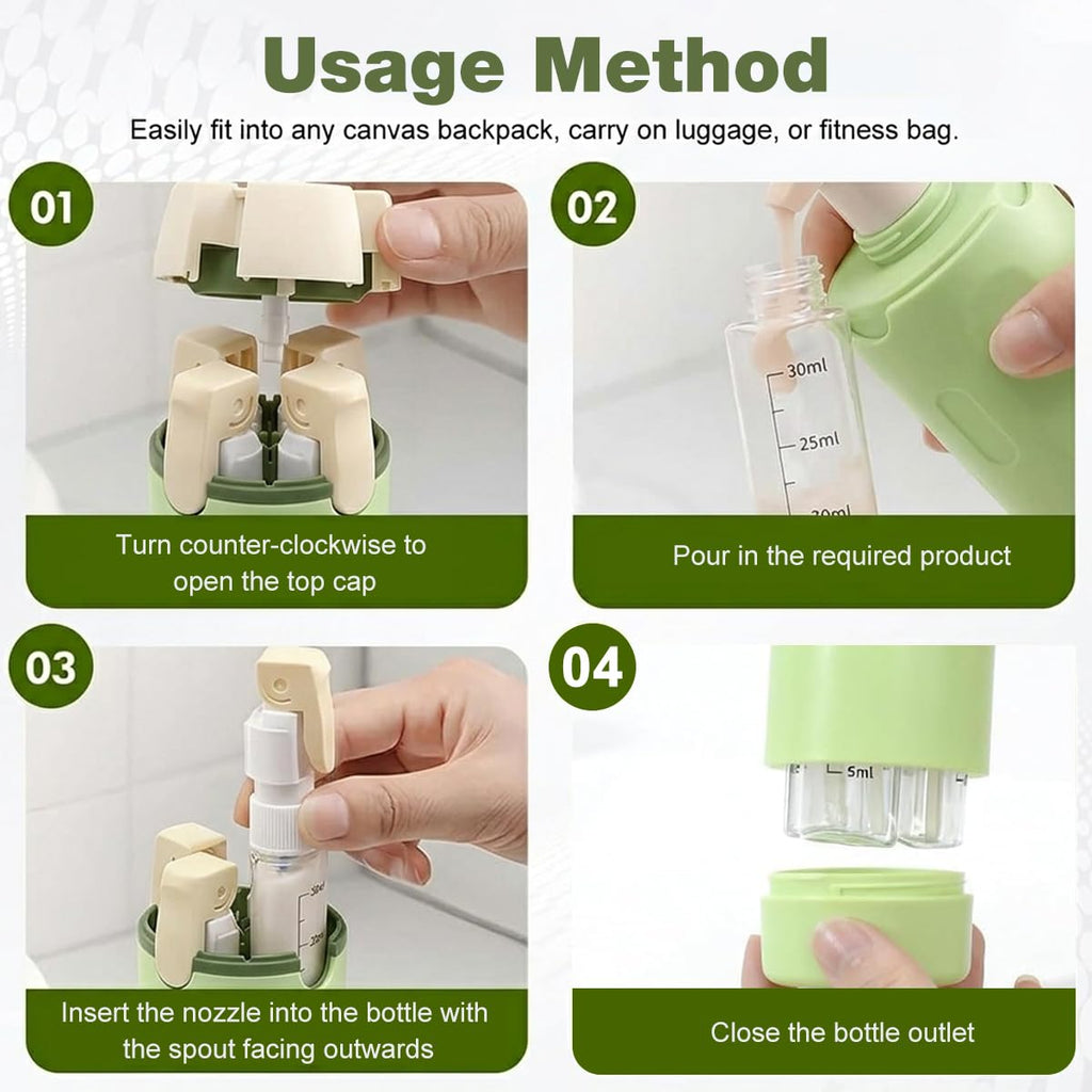 4-in-1 Leakproof Travel Bottle Kit