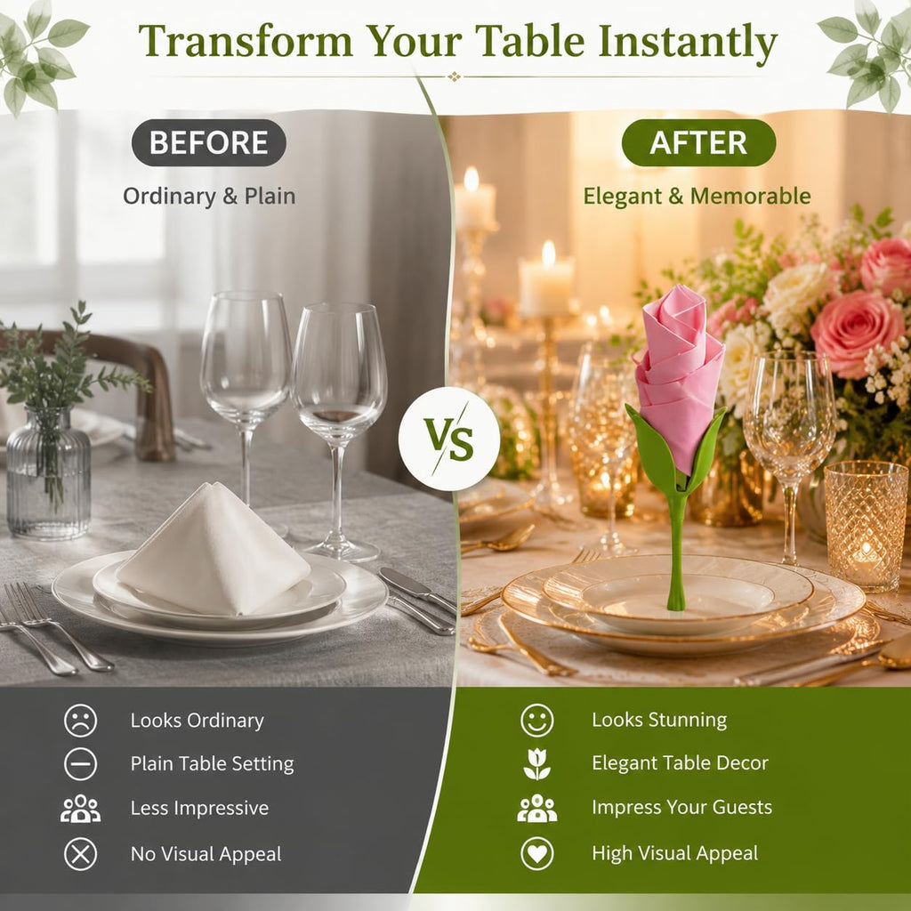 Rose Bud Napkin Holder Set